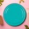 24 Count Teal Paper Dessert Plates for Birthday Shower Wedding Events 7 Inch